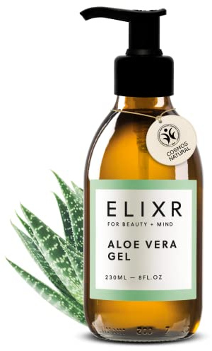 ELIXR Aloe Vera Gel BIO I 100% Natürlich & Rein I Zertifizierte Naturkosmetik aus Deutschland I 230 ml I Aloeveragel, Aloe Vera-Gel