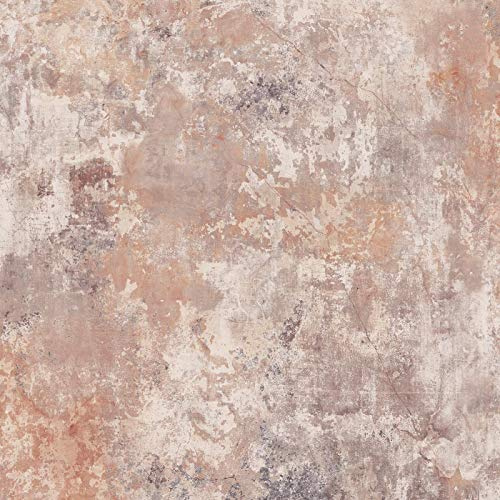 Plaster Blush Wallpaper Industrial Concrete Effect Textured Vinyl Pink