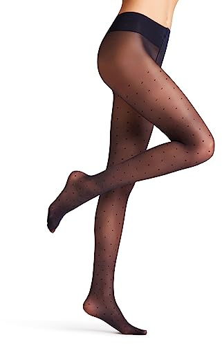FALKE Damen Strumpfhose Dot Vitalize 20 DEN W Ti transparent mit Shapingeffekt 1 Stück, Blau Marine 6179, L