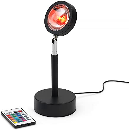 RED5 Sun Down Mood Lamp - Colour Changing LED Wall Projector Light with Remote Control