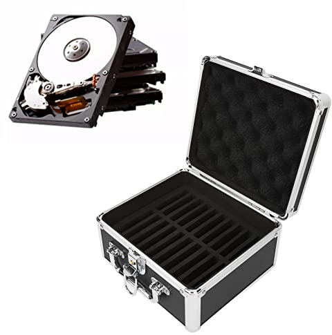 PUSOKEI 20 fack hårddisk förvaringslåda, 2,5 tum, EVA hårddisk transportfodral, hårddisk förvaringsbox hårddisk resväska med lås