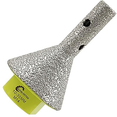 Fresa de Diamante 10-35mm Broca de Chaflán Diamante para Agrandar y Forma a Agujeros Existentes en Cerámica Porcelana Granito Mármol M14 Rosca SANLEETEK