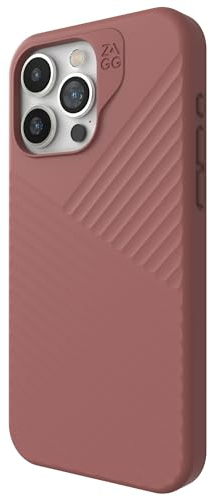 ZAGG Denali Snap iPhone 15 Pro Max Case - Drop Protection (16ft/5m), Dual Layer Textured Cell Phone Case, No-Slip Design, MagSafe Phone Case, Rust Brown
