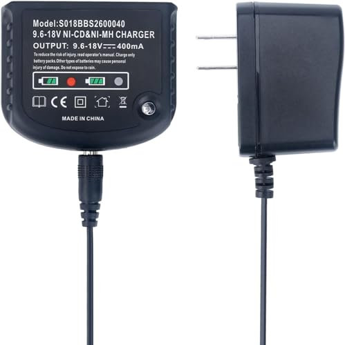 Replace for Black and Decker 18V Battery Charger 90556254-01 9.6V-18V NiCad & NiMh Battery HPB12 FS12B HPB14 FSB14 HPB18 HPB18-OPE FSB18 HPB96 FSB96