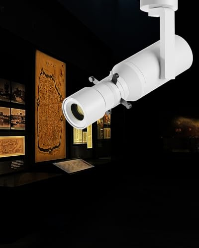 Gpaillumic 18W LED Picture Light, LED Adjustable Spotlight with Knob Dimming, CRI≥97 Surface-Mounted Ceiling Light, 6000K Modern Spot Light for Museum, Galleries, Retail Stores, and Living Rooms