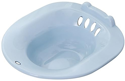 Sitz Bath for Toilet Seat Postpartum Care Basin Hip Bath Bowl Salt Soak Pan Basin for Hemorrhoids Shrinking Treatment Blue