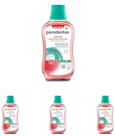 Parodontax Mundspülung Frische Minze, zur täglichen Zahnfleischpflege, 300ml, Flüssigkeit (Packung mit 4)