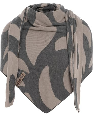 KNIT FACTORY - Leaf Dreieckstuch - Sommerschal - Fein Gestrickter Damen Schal - Umschlagtücher für den Frühling und Sommer - Blattmuster - 200x70 cm