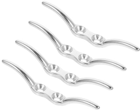 CORHAD 4stücke Edelstahlklampen Für Rolloschnur Seilklampe Aus Edelstahl Französische Klampe Für Fenster Sicherheitsseilklampen Rolloschnurhalter Kajakklampe Schnurwickler Für Geräte