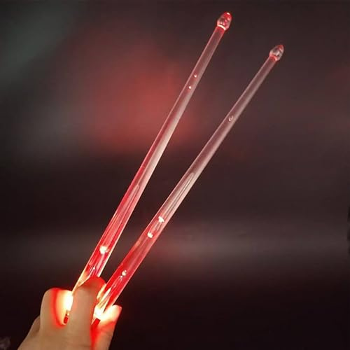 Dyeulget Baguettes de Batterie LED Rechargeables - 13 Couleurs Changeantes pour Adultes, Accessoires Lumineux