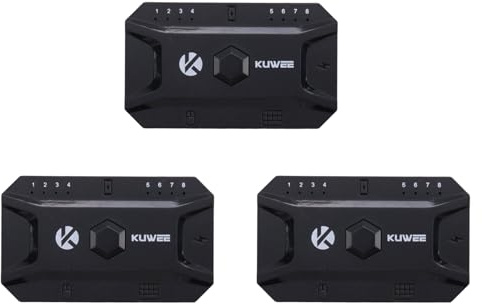 Pyugxab 3X Bluetooth Hub USB 5.0 Convertidor de Teclado Y Mouse con Cable A Adaptador de Concentrador Inalámbrico Compatible con 8 Dispositivos para Tableta, Computadora Portátil, Móvil