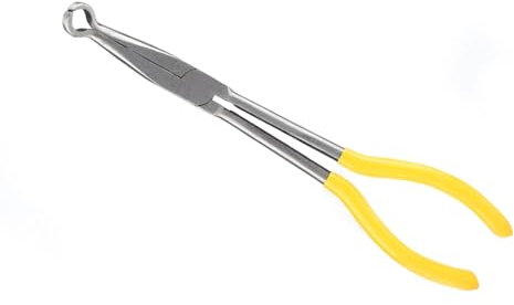 Pinza Extra Lunga 270 Mm con Becchi Piegati a 45 o 90 Gradi o Becchi Rotondi, Strumento di Riparazione Artigianale per la Manutenzione dei Veicoli, Servizi di