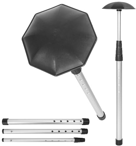 Canne de support réglable pour sac de golf – Support télescopique rigide pour club de golf en alliage d'aluminium pour protection de club, accessoire de sac de protection (noir)