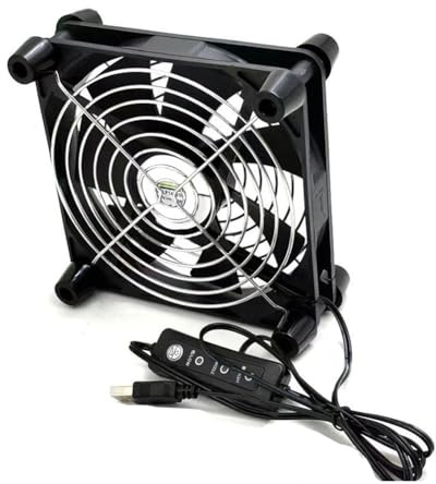 Yarryuter Ventilador de Refrigeración para Ordenador USB de 140 mm, Portátil, Silencioso, de 5 V, con 3 Velocidades Ajustables, 2800 RPM, de Alto Rendimiento para Electrónica.