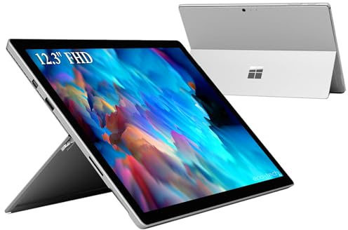 Microsoft Surface Pro 5 Tablet 12.3 (2736x1824) Touchscreen Surface Laptop, Core i5-7300U, 8GB RAM, 128GB SSD, USB 3.0, mini DisplayPort, WiFi, Windows 11 Pro (Renewed