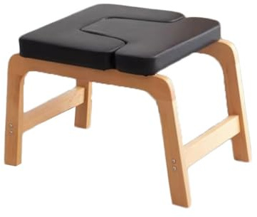 Yoga-Inversionsstuhl,Kopfstandhocker Aus Holz Mit Einer Tragkraft Von 200 Kg,Trainingsgerät For Fitness- Und Gleichgewichtstraining(Black)