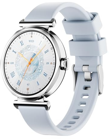 Smart Watch for Women 1.27 Round Display, Slim Fitness Tracker with Heart Rate, Sleep & Wellness Monitor, Step Counter, 100+ Sports Modes, IP68 Waterproof, Notifications, Long Battery, Android iOS