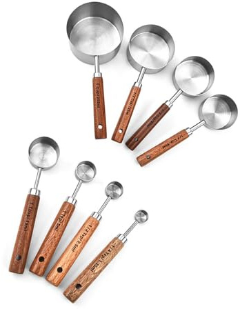 8Pcs Stainless Steels Measuring Spoons Tablespoon Small Cup Coffee Scoops for Coffee Teas Sugar Milk Baking Tool Small Cup Metal Spoon Tablespoon Kitchen Utensils Cooking Supplies