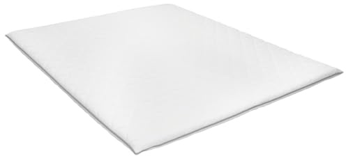 Generico Coprimaterasso 180x200 cm in Schiuma Viscoelastica 6 cm,Bianco,8.61kg,282781