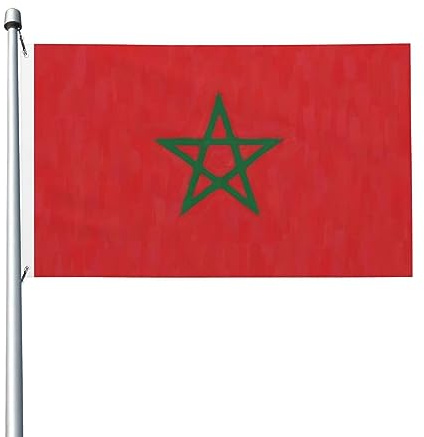 Bandera Del Orgullo Marruecos Bandera Balcón Decoraciones Garden Flag Clásico Banderas Premium Para Patio Jardin Festival 90X152CM