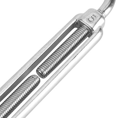 Annadue Kit Hardware per Vela Parasole in Acciaio Inossidabile 8 Pezzi Accessori per l'installazione Tenditori Ganci Tappetino di Montaggio Occhi Tensione Regolabile Durevole per la Maggior Parte