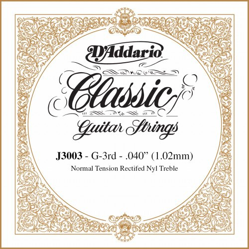 D'Addario J3003 Einzelsaite G Konzertgitarre Rectified Nylon 040/J30 Normal Tension