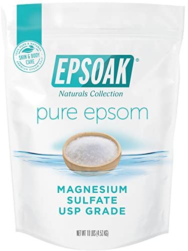 Epsoak Epsom Salt (Magnesium Sulfate USP) with Resealable Bag, 10 Pound