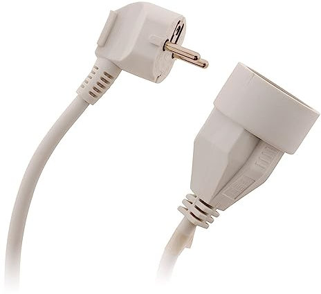 Zenitech - Prolunga 16A 2P+T HO5VV-F 3G1,5mm² Bianco 3m - Zenitech