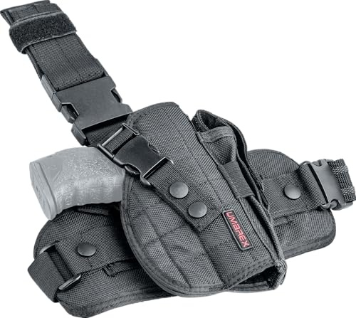 Umarex Beinholster für große Pistolen und Revolver | Für Schreckschuss- und Airsoftwaffen, inklusive Magazintasche