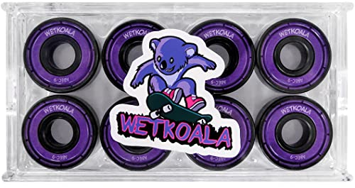 WETKOALA ABEC 9 Premium Kugellager (8 Stück) für Skateboards, Inliner, Longboard, Waveboard, Roller etc. | 608 ZZ Einheitsgröße | Reibungsfreie und Langlebige Skate Lager durch Metallabdeckung