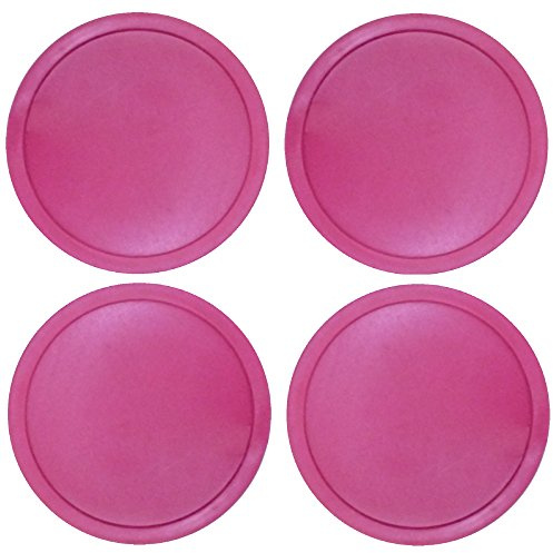 4 Large Pink 3.25 inch Air Table Hockey Pucks