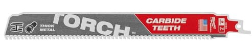 MILWAUKEE ELEC Tool 48-00-5202 9 7TPI Torch Sawzall Reciprocating Saw Blade, White