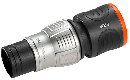 Gardena Schlauchverbinder 13-15 mm aus Metall mit Wasserstopp