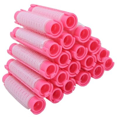 Fluffy Korean Root Perm Rods, 20pcs/set Hair Curling Rollers for Salon or DIY Styling, with Hairdressing Tools Kit (Pink)