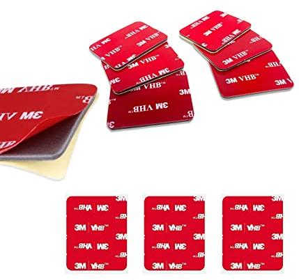 3M VHB Doppelseitiges Klebeband aus Acrylschaum, rechteckig, wasser- und hochtemperaturbeständig, für Auto, Haus und Büro (25 mm x 50 mm) (30 Stück)