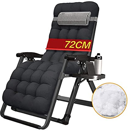 TONZN Tumbona Plegable Tumbona Plegable Zero Silla Silla De Playa Exterior Patas De Acero Cuadradas Extra Anchas 72CM Playa Terraza Jardín Camping (Col(3)