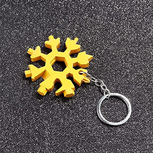 18-in-1 Snowflake Multi Tool,Incredible Tool,Snowflake Multitool 18-in-1 multi-tool Snowflake Multi-tool Combination Compact Multifunction Screwdriver Stainless Steel Gadget (Color : Silver) ( Color :