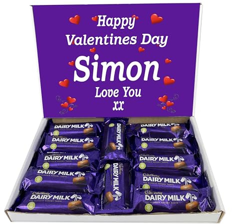 Personalised Letterbox Friendly Chocolate Gift Box Hamper – Personalised Sweet Gift for Him or Her – Perfect for Birthdays, Christmas or Any Occasion (Compatible With DAIRY MILK)