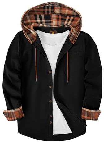 SwissWell Flanellhemd Herren Kariertes Hemd Langarm Holzfällerhemd Casual Button Down Freizeithemd mit Brusttasche
