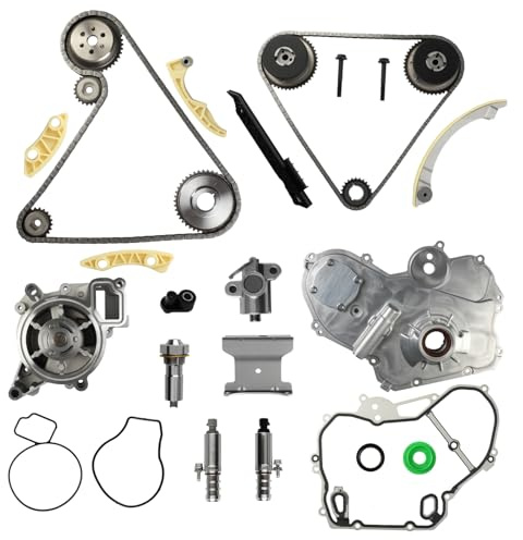 HAYIAUTO 2.4 Timing Chain Kit 9-4201S Water Pump Oil Pump VCT Solenoid Actuator Gear Guide Rail Sprocket Fit for Chevy Equinox Malibu,for Buick Lacrosse Regal Verano,for GMC Terrain 2.4L 2.2L Ecotec