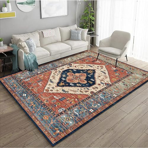 Alfombra de cocina for comedor, alfombra de dormitorio, alfombra de tacto suave, alfombras lavables de diseño Vintage de retales coloridos for decoración del hogar y sala de estar(Pattern 03,200*300cm