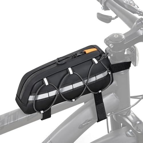 GMAK Top Tube Bike Bag, Bike/Bicycle Phone Front Frame Bags, Cycling Pouch, Bike Accessories Triangle Bag for Men Compatible with Phone Under 6.8'' (iPhone 16/15/14 Pro, Plus, Pro Max)