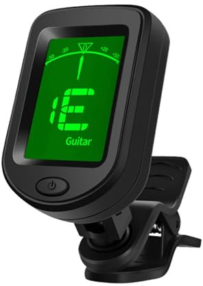 Docooler Afinador de guitarra digital con pinza, pantalla LCD giratoria, afinador de guitarra, bajo, ukelele, violín, banjo