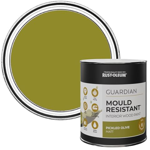 Rust-Oleum Green Guardian Mould Resistant Interior Wood Paint in Matt Finish - Pickled Olive 750ml