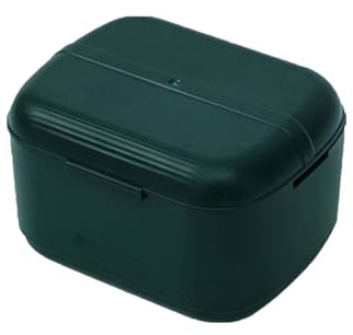 SQOYEI Multifonctionnel PP Boite Gouttiere Dentaire Nettoyage du Stockage 2 Et 1, Boite Dentier Adulte avec Une Brosse de Nettoyage Dissolvant, Boite Appareil Dentaire Portable(Vert)