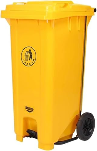BAKULI Poubelle Poubelle Extérieure Grande Poubelle Sanitaire Pédale Poubelle Tri Commerciale Plastique Épais(100L)