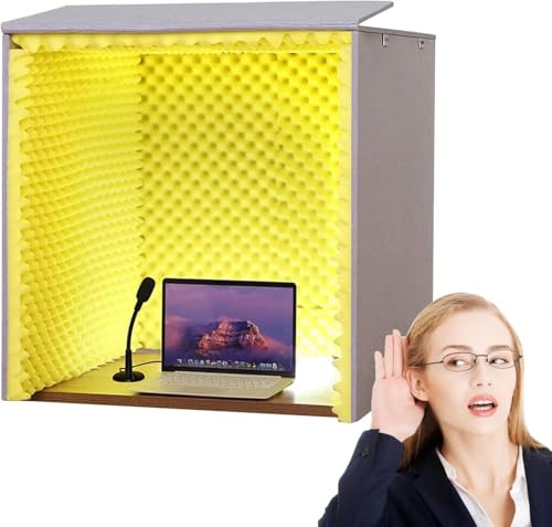 HGOuhK Acoustic Panels Sound Proof Foam Panels, microphone Shield,for simple soundproof rooms Soundproof walls/soundproof sheets Soundproofing Foam(Yellow)