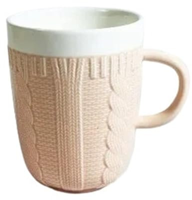 425 ml tazza da caffè in ceramica isolata colorata tazza latte con manico rosa