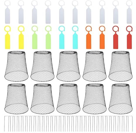 Campana de alambre metálico – Cubreplantas de jardín, red protectora | Barrera anti-intrusión, jaula de malla fina contra roedores, protección de verduras en patio, balcón o espacios abiertos y