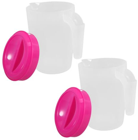 SKISUNO 2pcs Plastic Cold Water Bottle Juice Dispenser Lid for Home Parties and Outdoor Events Drink Container for Cold Water Juice and Tea